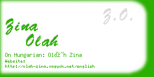 zina olah business card